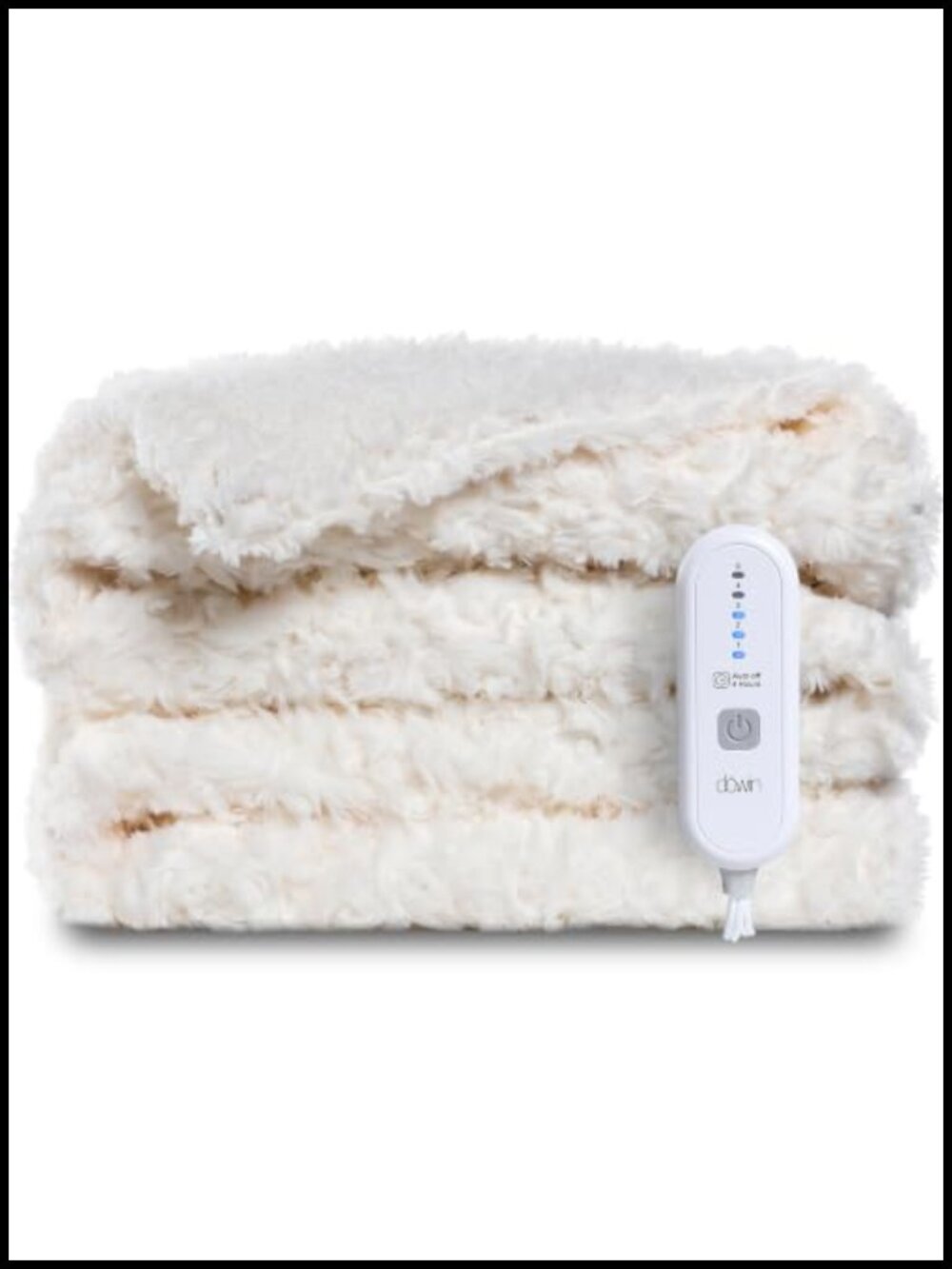 Faux Fur Electric Heated Throw Blanket 50x60 Auto-Off 5 Heat Settings Machine